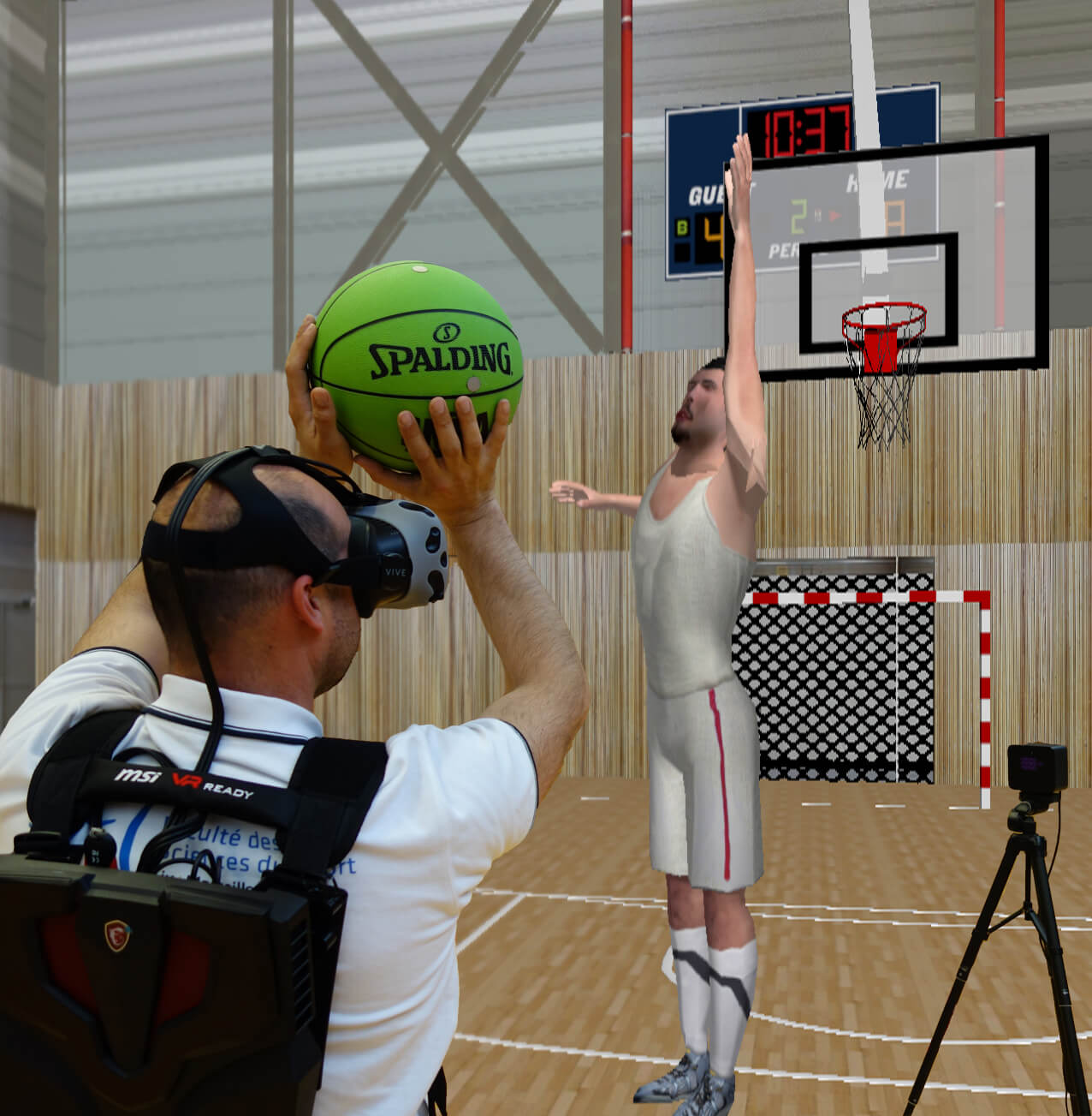 Lancer au basketball en VR